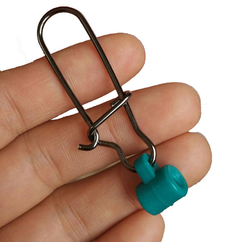 Green Swivels Snap Duolock Snap Nickel 8# Heavy Duty Fishing Sinker Fish Finder Fishing Swivels