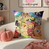 Hot Cute Casual Korean Game CCookie Run Kingdom Cushion Cover Pillowcase Short Plush Invisible zipper Room Sofa Cushion Cover