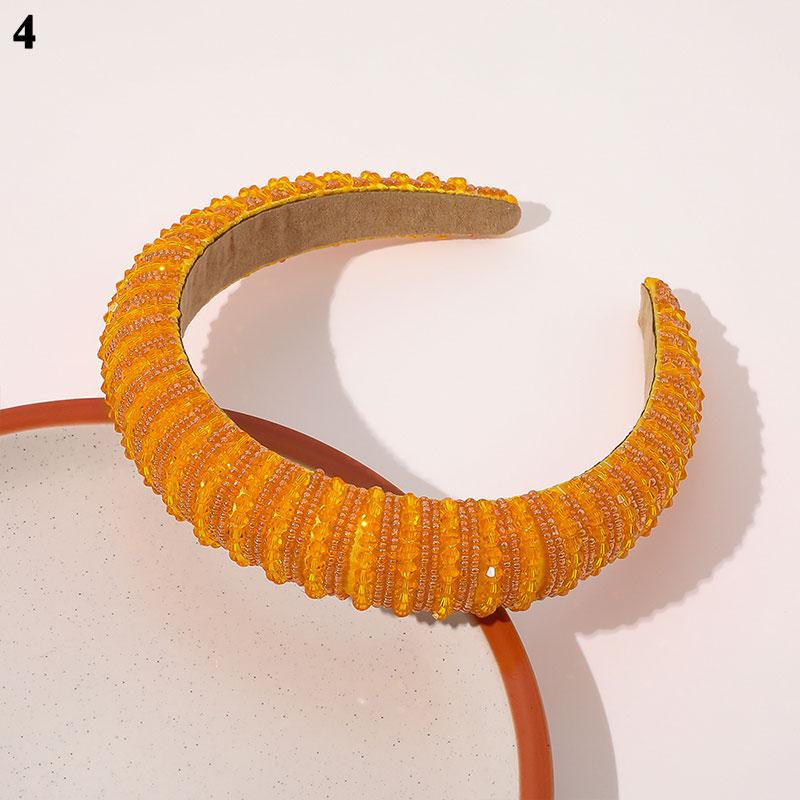 Handwoven Crystal Hair Bands From Europe And America, Women's Baroque Sponge Thickened Headband, Simple Hair Accessories