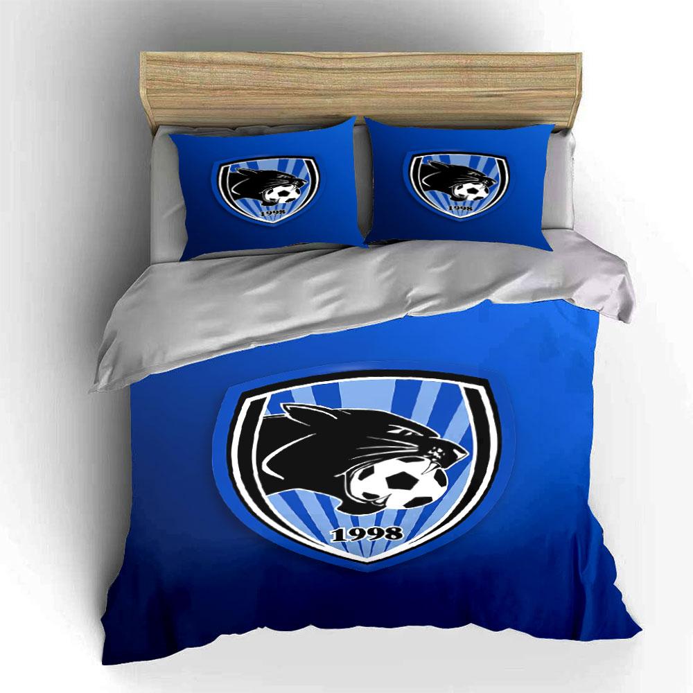 Blue Panther Soccer Bedding Set Bedding Duvet Cover Set Duvet Cover Pillowcases (1 * Duvet Cover 2 * Pillowcases, without duvet insert)