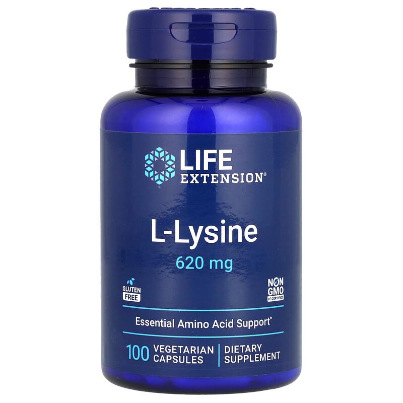 L-Lysine, 620 mg, 100 Vegetarian Capsules