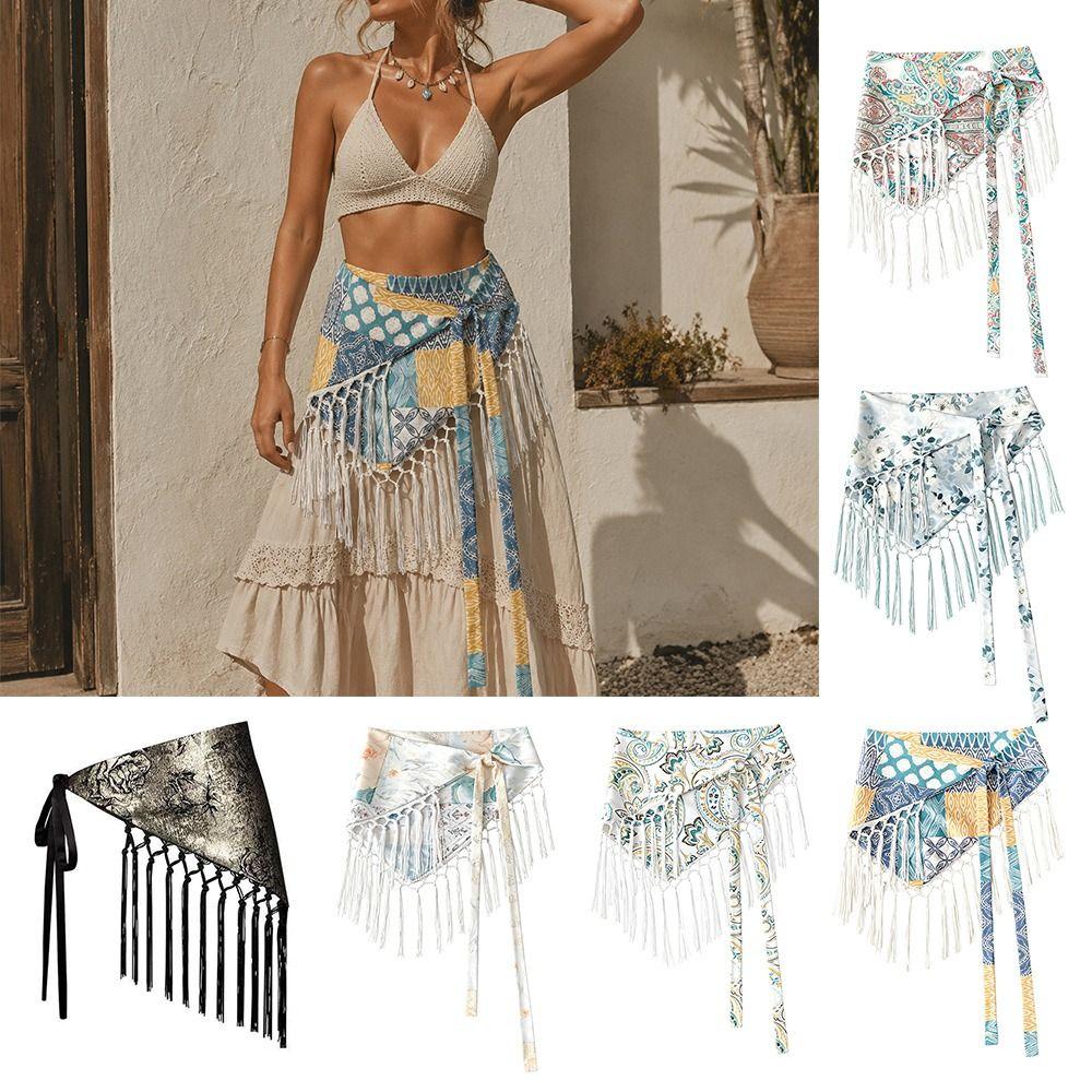Tassels Triangle Waistband Exquisite Dance Hip Scarf Fashion Fringe Waist Belt Dress Jeans Decor