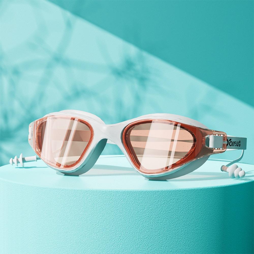 С Зажимом для Носа Набор Взрослых Очков для Плавания Защита от Запотевания Очки для Дайвинга Силиконовая Шапочка для Плавания Лето