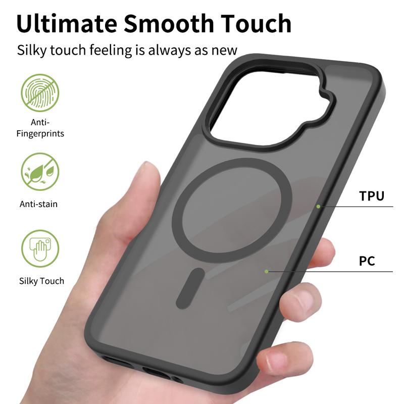 Для Xiaomi 15T Pro 15T Чехол Матовый ПК+ТПУ Защита от отпечатков пальцев Гладкий на ощупь Полупрозрачная крышка для Xiaomi Mi 15T