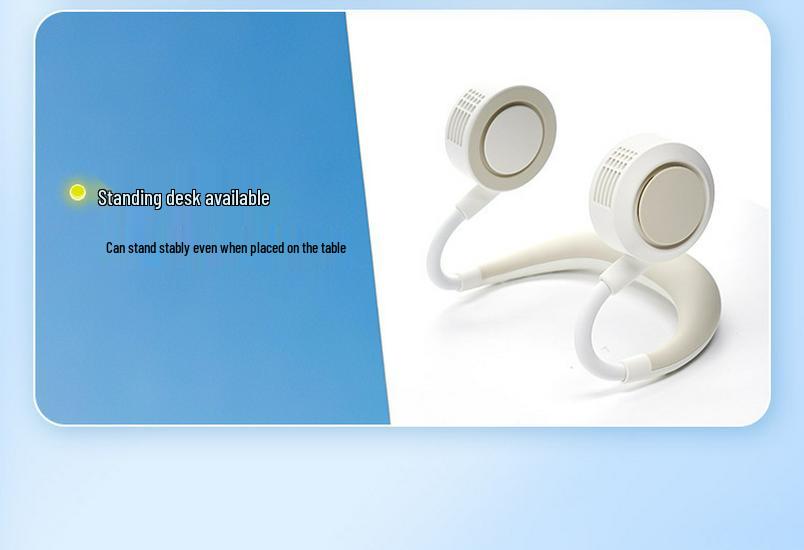 Школьный Ас Full Marks Листовой Bluetooth-вентилятор на шею - Портативный, Бесшумный, Летний охлаждающий компаньон для улицы