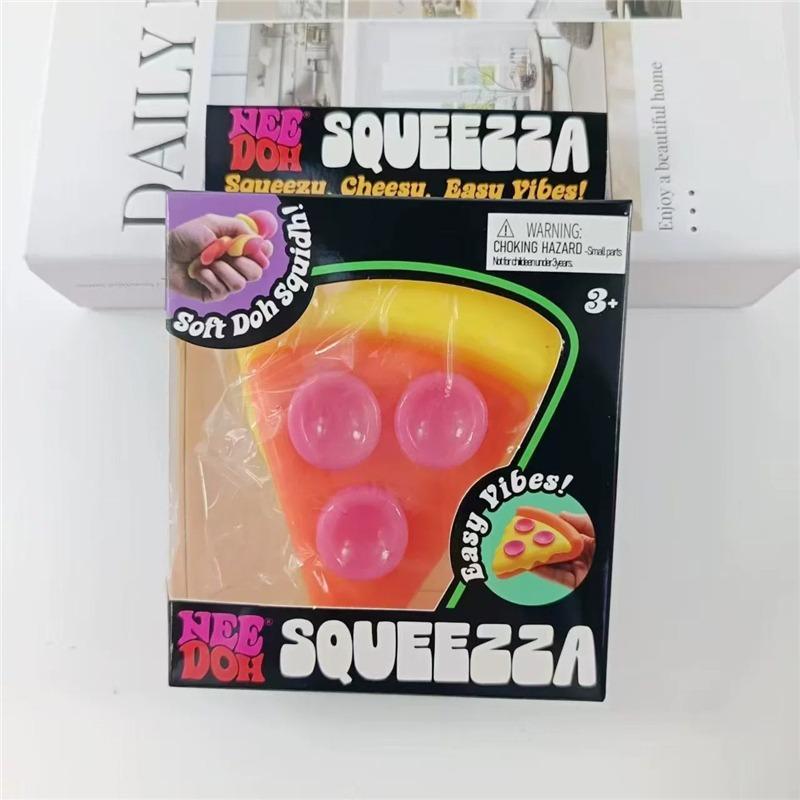 Needoh Пицца-игрушка Squeeza Яркая Ультра-эластичная Нетоксичная Медленно восстанавливающая Форму Мягкая Супер Снижающая Тревожность Подарок на Вечеринку Подарок для Снятия Стресса
