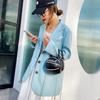 Блестящая женская баскетбольная сумка INS Fashion круглой формы с дизайном через плечо