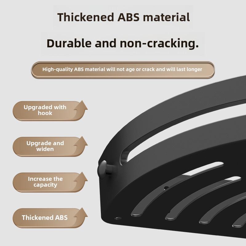 Bathroom Triangle Wall Rack: Punch-Free Storage & Towel Holder