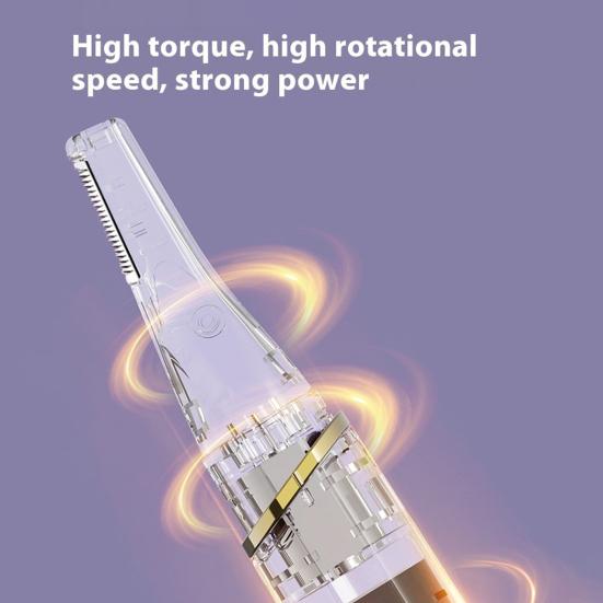 Электрический триммер для бровей 2-в-1 и триммер для носа для женщин, USB-перезаряжаемый триммер для волос на лице, портативный безболезненный инструмент для точного ухода