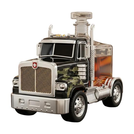 Декантер для виски в виде грузовика Уникальный стеклянный декантер для виски, бурбона, текилы, ликера Подарок для дальнобойщиков, любителей бурбона