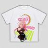 Unisex Demon Slayer Mitsuri Kanroji Color Anime Graphic T-Shirt, Cool Comic Art Print Casual Streetwear T-shirt
