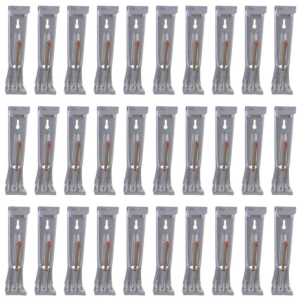 30Pcs Gutter Hangers Quick Screw Clip Hide Bracket for 5 Inch K Styles Sturdy Aluminum Gutters Includes Hex Drill Bit