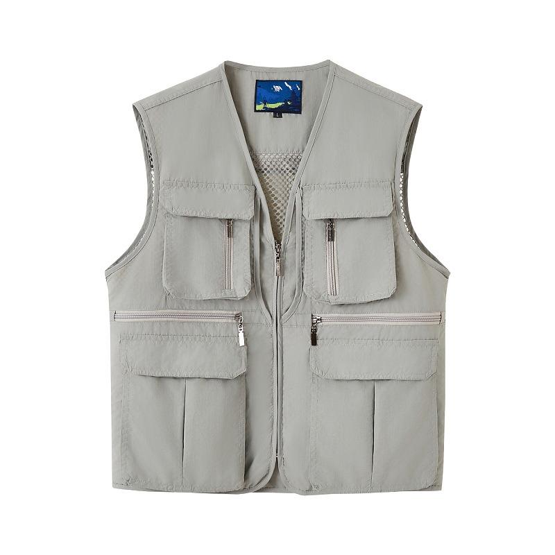 Outdoor Multi-pocket Workwear Vest Female Photographer Fishing Vest Printed Lgo Overalls Volunteer Vest