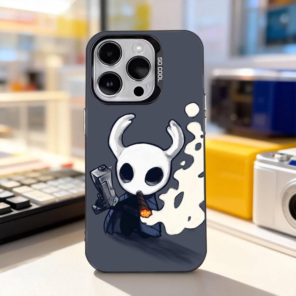 Game H-Hollow Knight Cute Phone Case For iPhone 17,16,15,14,13,12,11,Pro,XS,Max,Plus,Mini,SE4,E IMD Matte Black