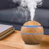 130ML USB Air Humidifier Wood Ultrasonic Air Aroma Diffuser Essential Oil Aromatherapy Cool Mist Maker Air Humidifier for Home