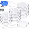 5-10pcs Plastic Petri Dishes 35-90mm Cell Culture Dish High Temp Resistant with 10 Plastic Transfer Pipettes 3ml