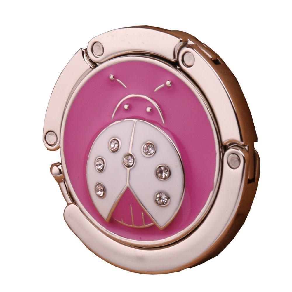 Fashion Butterfly Pattern Purse Hook Portable Travel Folding Desk Hooks Bag Holder Metal Handbag Hanger Table Clasp