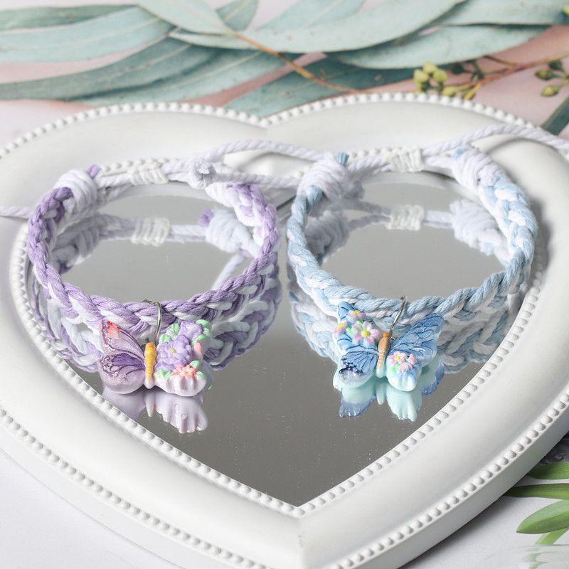 Оригинальный плетеный красочный браслет на магнитной застежке для трех человек «Милые подружки», красивый, регулируемый, парный, на присоске, ремешок для ношения