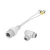 POE Splitter 2-in-1 Network Cabling Connector Three-way RJ45 Connector for Security Camera Install Accessories