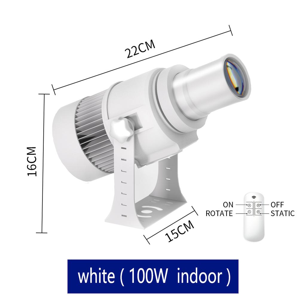 Custom Led HD Gobo Logo Projector Indoor Outdoor Ip67 Waterproof Rotating Advertising Image Projection Light For Floor Wedding