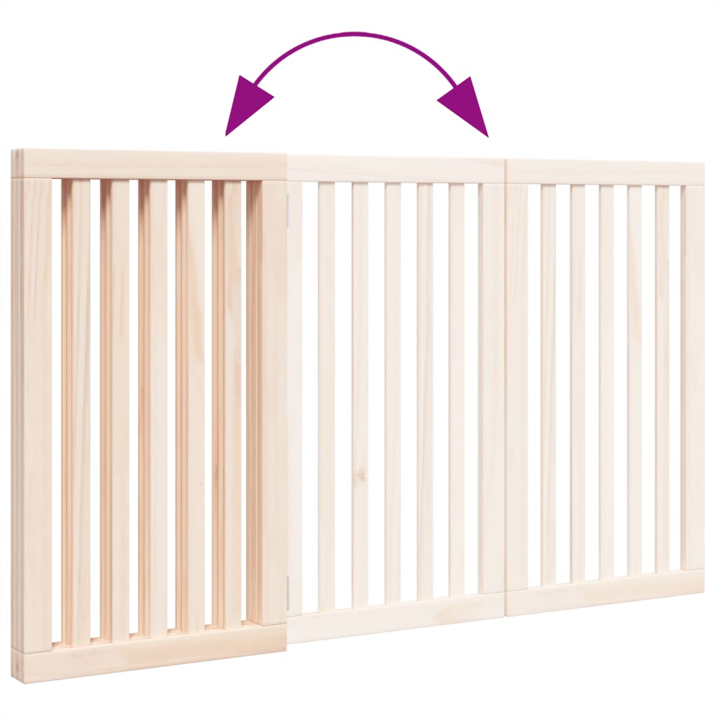 Vidaxl Składana Bramka Zabezpieczająca Dla Psa, 3 Panele, 150 Cm