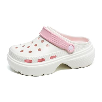 Модные летние сандалии на толстой подошве с увеличением, 2024 новые, с мягкой подошвой, удобные, повседневные шлепанцы, нескользящие домашние сандалии для женщин