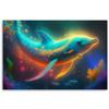 Canvas print, Whale neon abstract