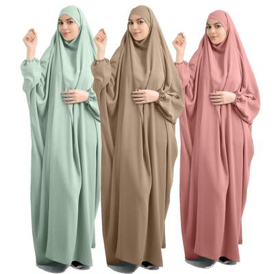 Мусульманское женское платье с капюшоном Абая, молитвенная одежда, хиджаб, длинные веревочные комплекты, полное покрытие, платье для Рамадана, абайя, исламская молитва Ид