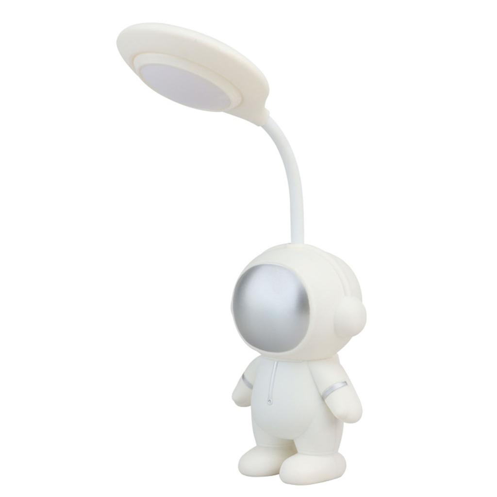 Детская светодиодная настольная лампа с возможностью регулировки яркости, перезаряжаемая, портативная, мини-ночник для детской спальни, белый