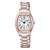 CITIZEN Cross Sea ES9354-51A Sakura Pink Tonneau Eco-Drive Radio Controlled Titanium Women's Watch Silver Dial Sapphire Glass