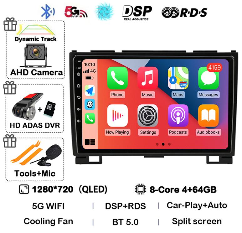 Android 14 Carplay Auto 360 Camera для Great Wall Haval Hover H5 H3 2011-2016 Автомобильный Радио Мультимедийный Плеер GPS Навигация Стерео
