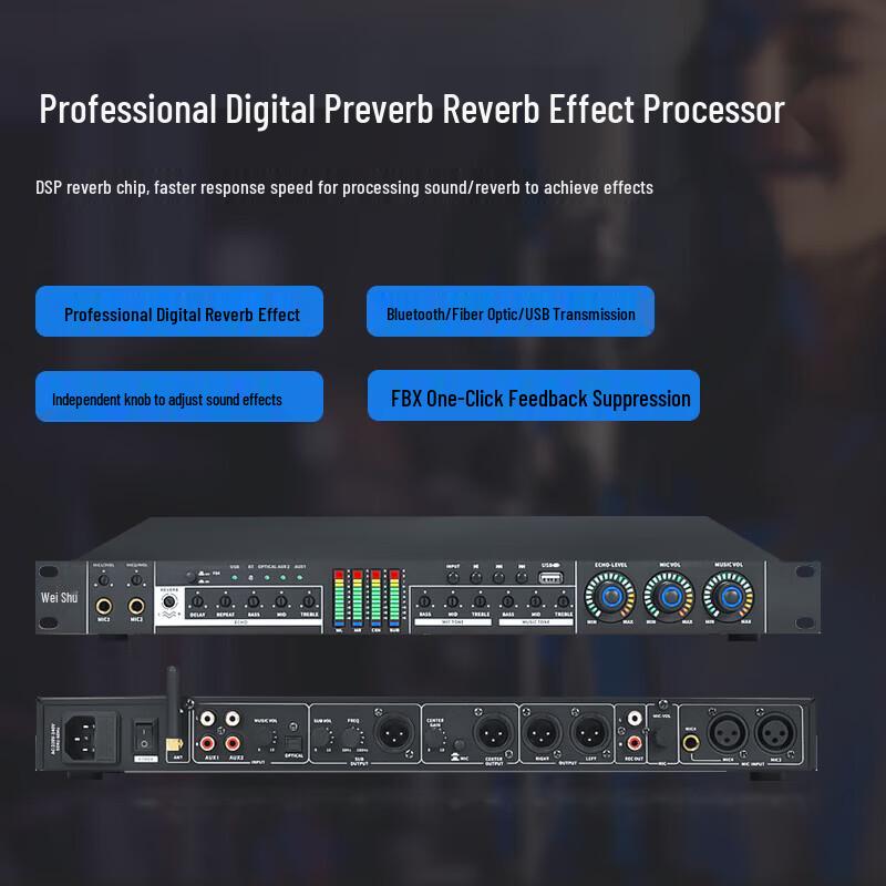 Wieshu CA-1200A Professional Feedback Suppressor Preamplifier (CN version)
