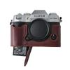 SIUTATDSH Camera Case Silver Cowhide Leather Suitable for Fujifilm Fuji XT50 Case Liner Case Camera Earthquake Shock Tripod Battery X-T50 Holder,