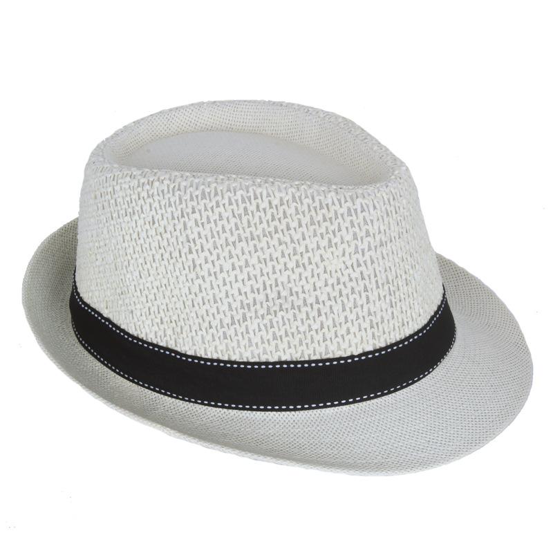 Summer Middle-Aged and Elderly Straw Hat Hollow Breathable Small Jue Hat Outdoor Sunscreen Sunshade Hat Jazz Topper Hat Bowler Hat