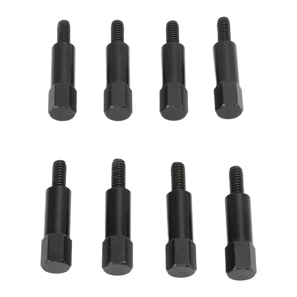 8pcs Car Valve Cover Bolt Nut Black Powder Coated Replacement for SBC Small Block 283 305 327 350 383 400 Engines