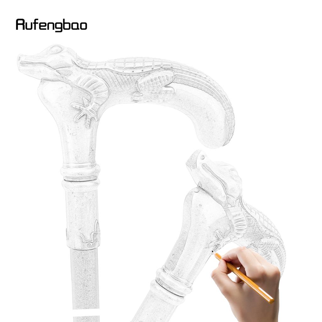 Трость для ходьбы из золотисто-белой ящерицы, модная декоративная трость для джентльмена, элегантная трость для косплея, набалдашник, посох 89 см