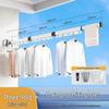 Punch-Free Suction Cup Folding Clothes Drying Rack with Retractable Rod – Invisible and Compact for Bathroom and Window Use