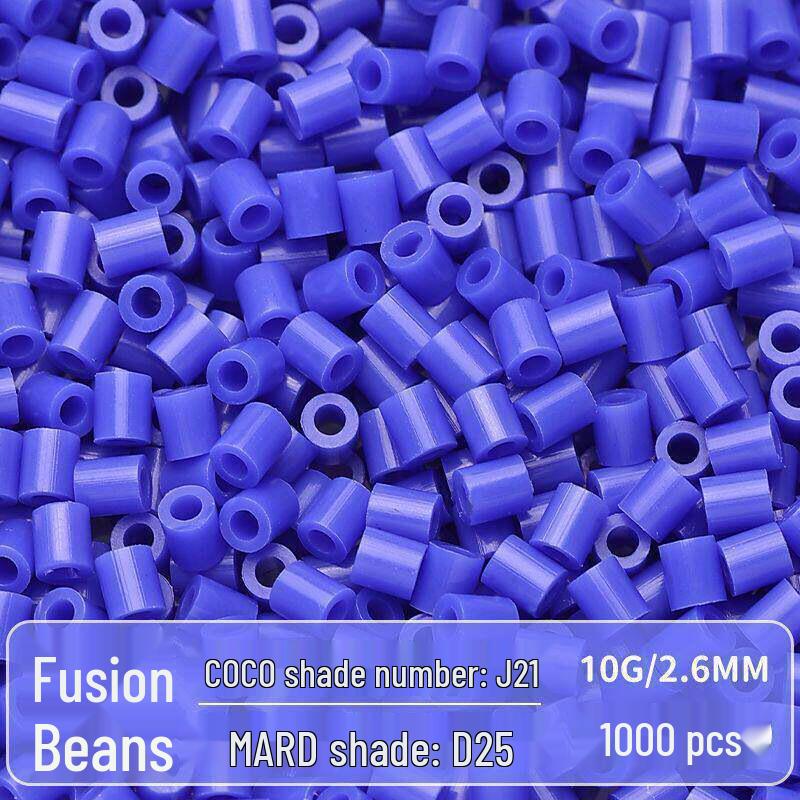 MARDCOCO Набор для пополнения бусин Серия D, 1000 бусин Fusion, 2,6 мм, одного цвета, 10 г