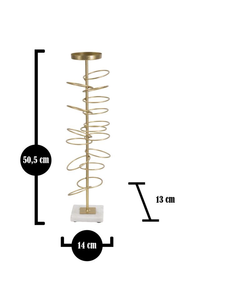 Candle Holder Rings Cm 14X13X50,5