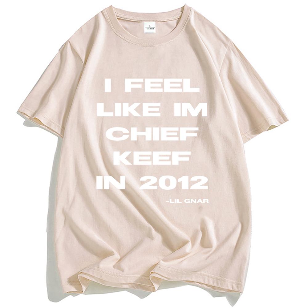 Мне нравится футболка CK 2012 Chief Keef Модная футболка Унисекс Уличная одежда Хлопковые футболки с коротким рукавом Повседневная рубашка