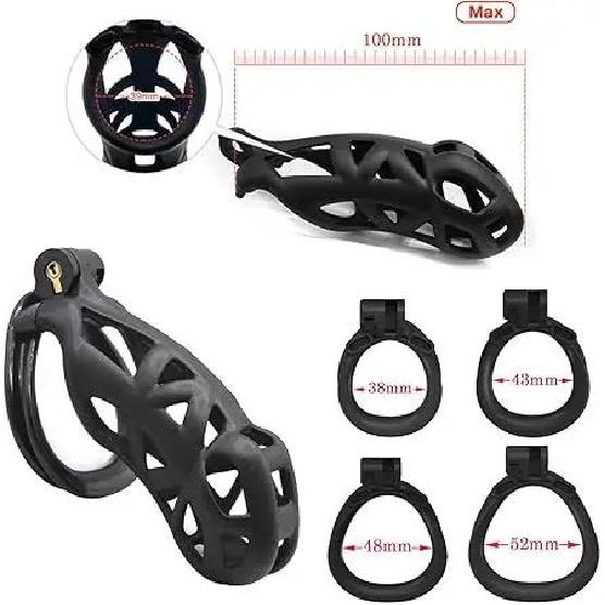 6.0 3D Printing Chastity Cage Curve Rings Fidelity Cage Extreme Micro Cock Cage Hentai Invisible Sex Toy for Male SM Sex Game