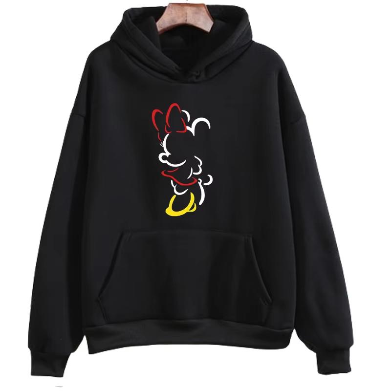 Minnie Mouse Print Hoodie Kawaiii Men's and Women's Disney Sweatshirt Autumn Fashion Comfortable Casual O-neck Streetwear Jumper