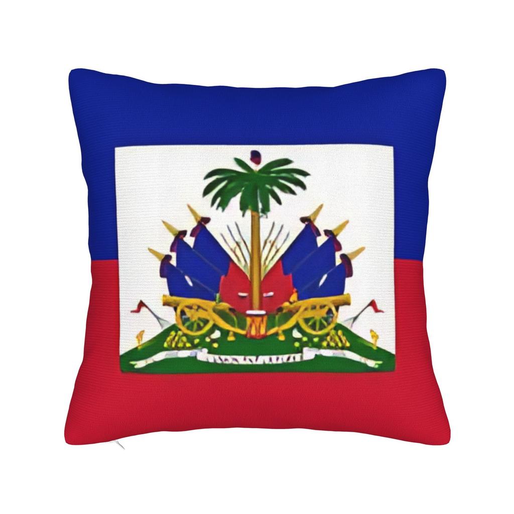 Happy Haitian Flag Day Patriotic Haiti Heritage Celebration Pillow Case Soft Pillow Cover For Living Room Bed Chair Pillowcases