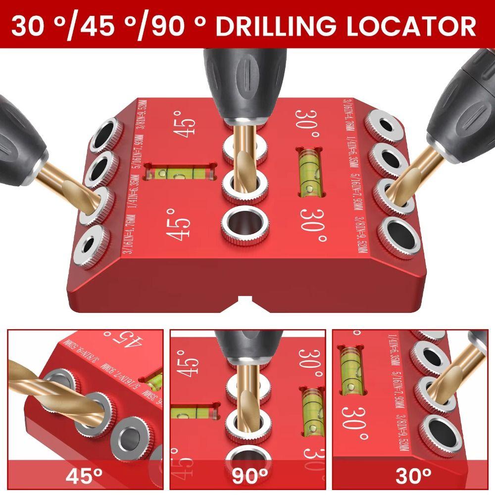 30 45 90 Degree Vertical Drilling Guide Bubble Level Angle Drill Guide  Cable Railing