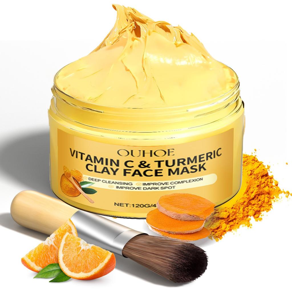Vitamin C Exfoliating Facial Mask Turmeric Exfoliating Facial Mask Improve Pore Deep Cleaning Facial Mask   Apply Facial Mask