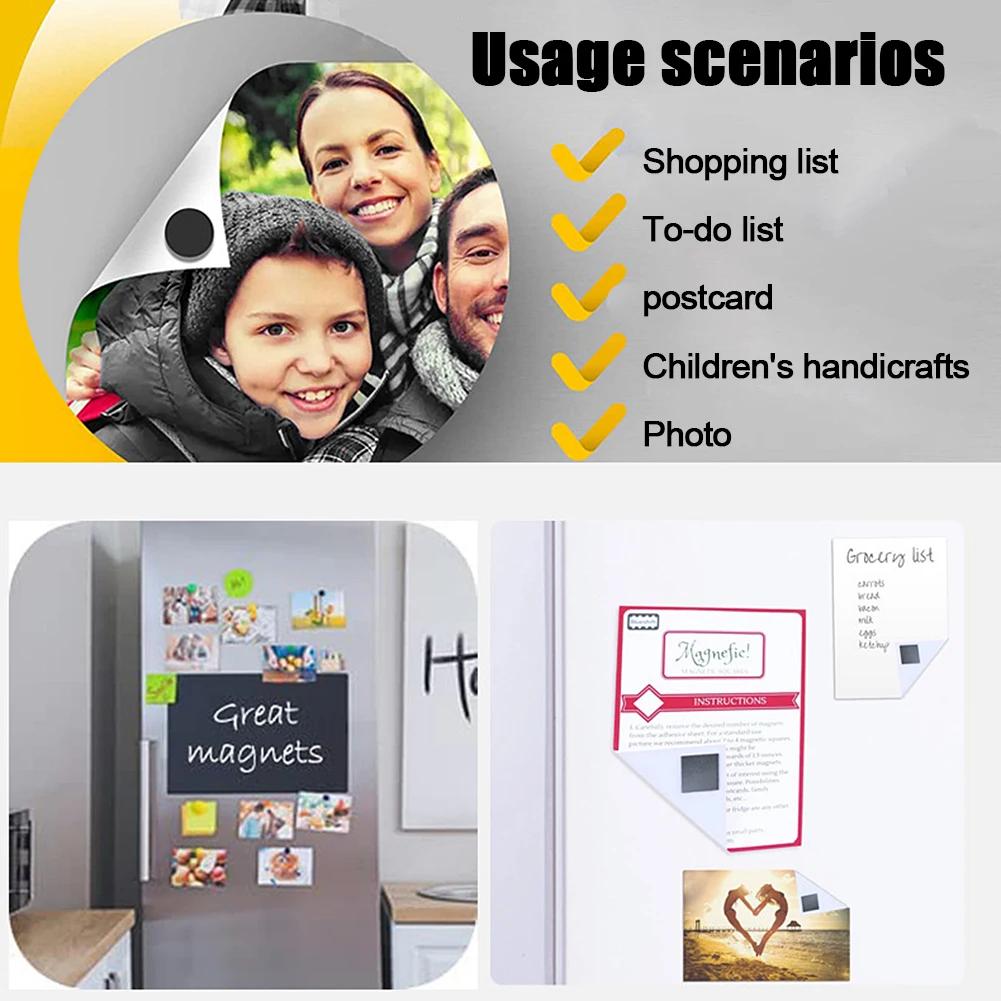 50/100 шт. Магнитный круглый самоклеящийся диск самоклеящаяся магнитная наклейка резиновый мягкий магнитный лист для холодильника DIY проект