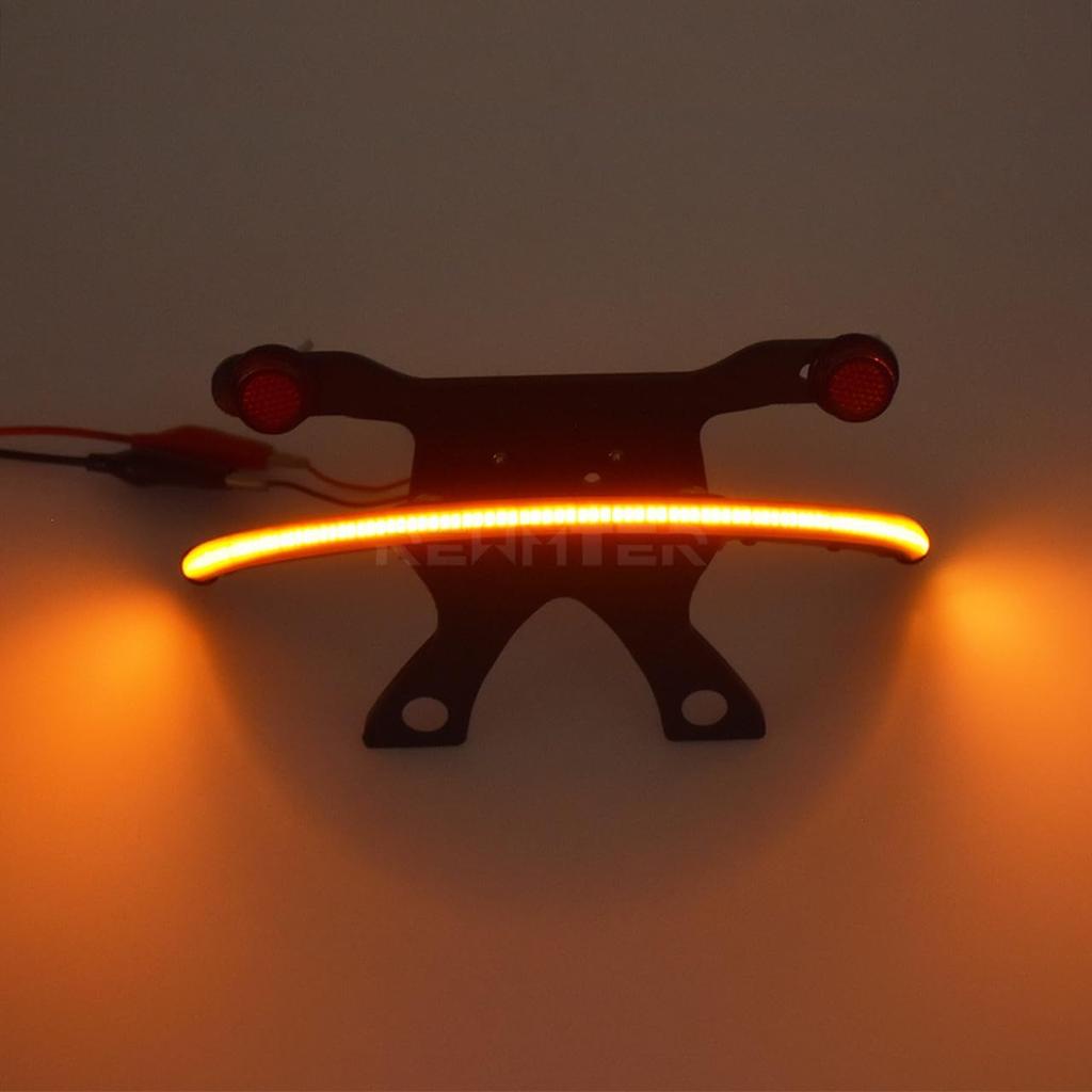 Motorcycle LED Fender Amber Turn Signal Tail Light Bar Tag Bracket Fit For Victory Vegas 8 Ball High Ball Gunner 2003-2017