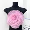 3D Organza Fabric Chest Flower 26.5cm Wedding Dress Neck Decoration  Brooch Accessories