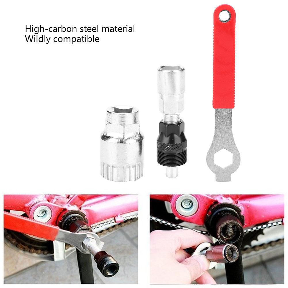 Crank Extractor Bottom Bracket Remover Steel Crankset Repair Tool Set for Bicycle Bike