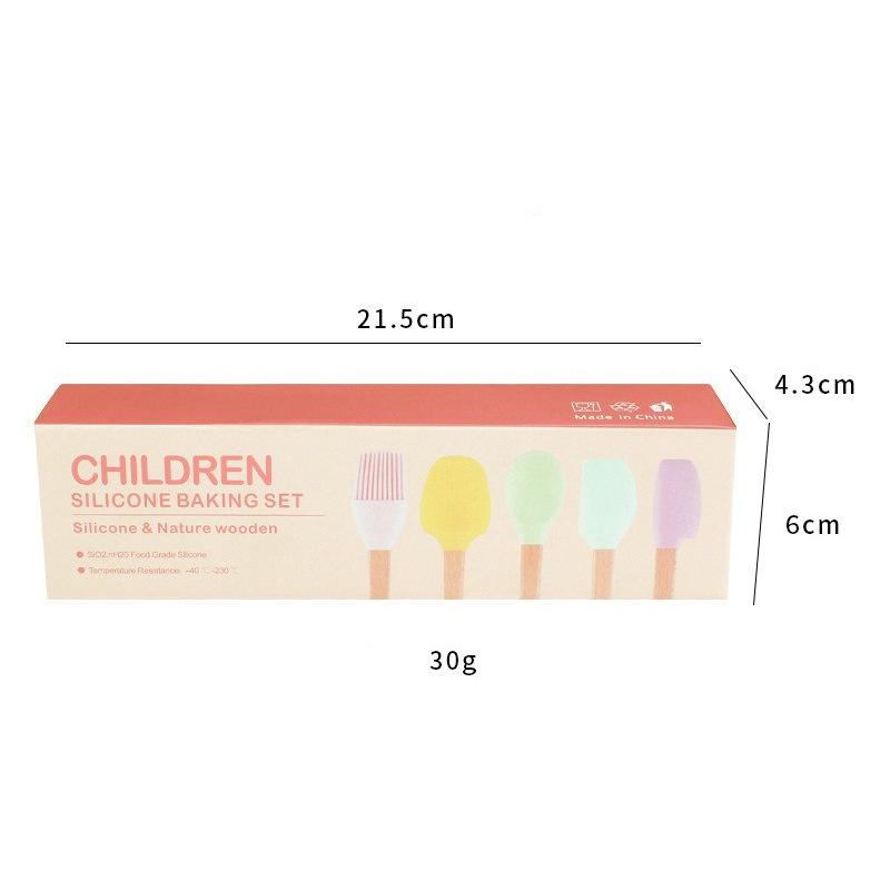 Пищевой силикон для приготовления масла, многоцветная мини-лопатка, крем для торта, масляная кисть, бамбуковая ручка, инструменты для выпечки, многоцелевые